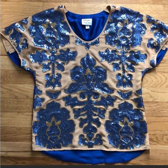 Neiman Marcus Tracy Reese Sequin Blouse - Picture 1 of 3